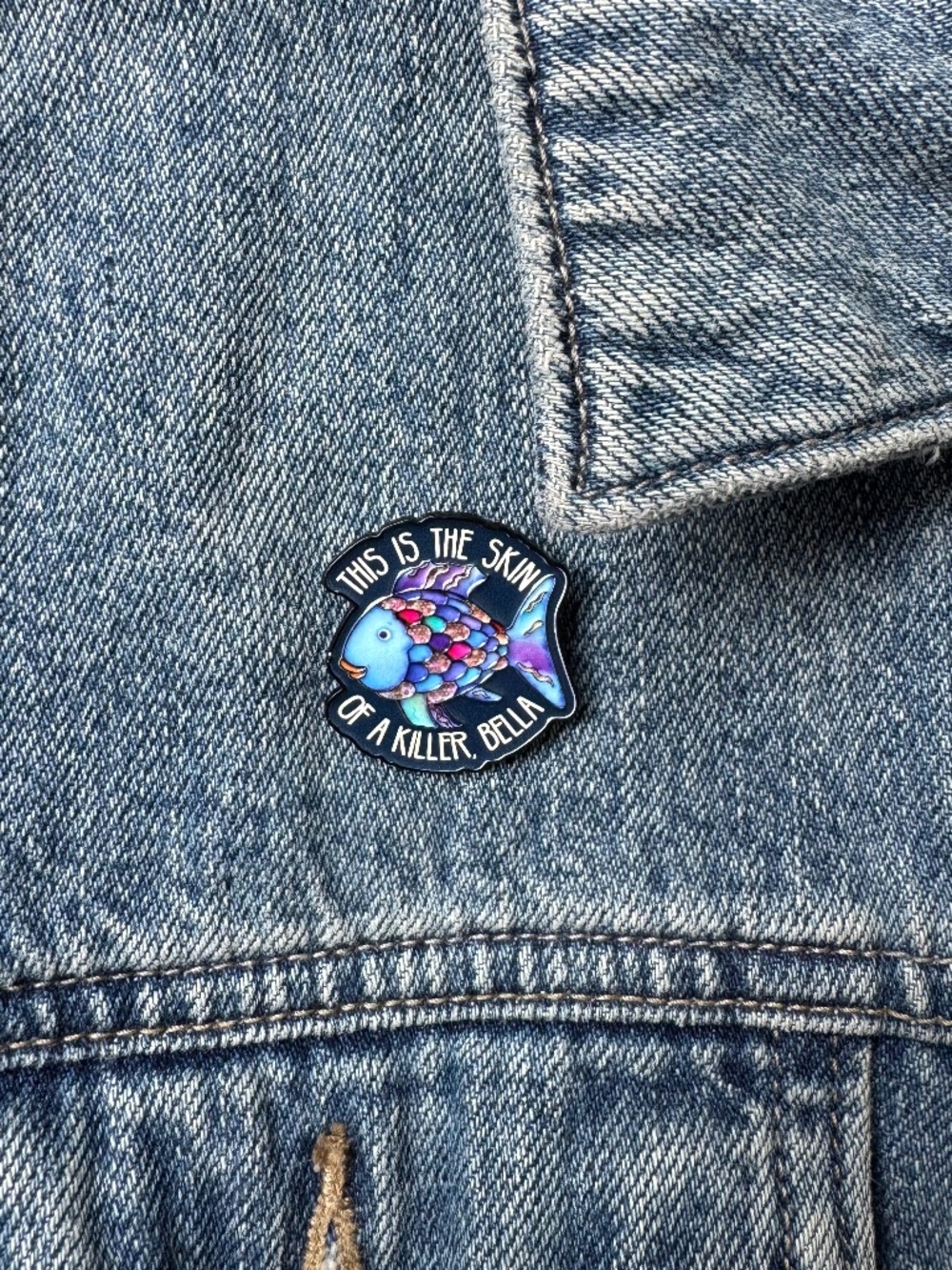 Rainbow Fish Twilight Quote Enamel Pin | Book Inspired Lapel Pin